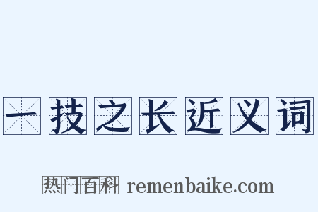 一技之长近义词是什么意思的图片